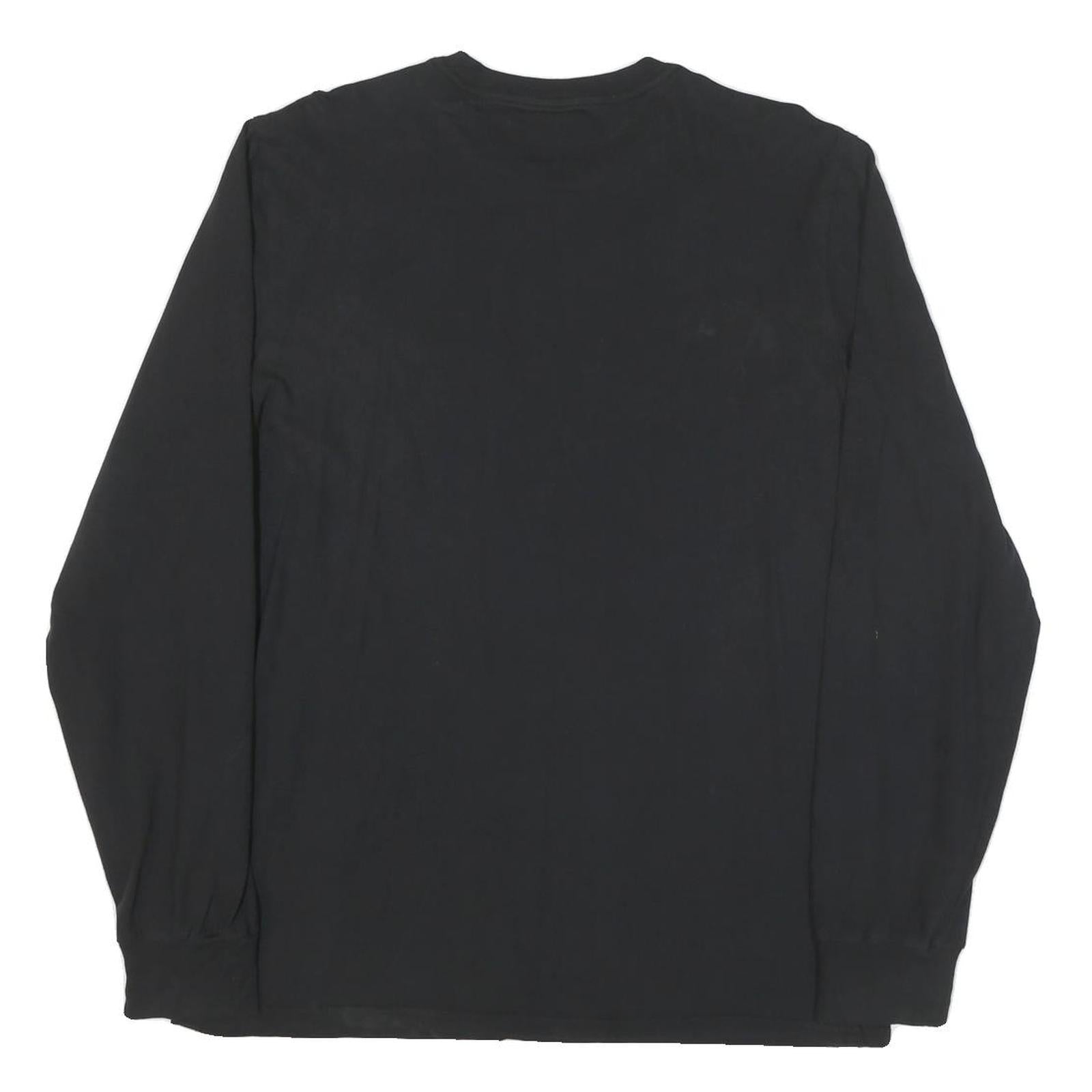 THE NORTH FACE Mens Black Long Sleeve Crew Neck T-Shirt L Cotton Blend