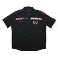 COOGI Mens Black & Red Shield Logo Cotton Shirt 4XL Big & Tall Casual