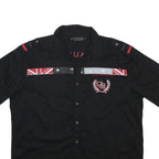 COOGI Mens Black & Red Shield Logo Cotton Shirt 4XL Big & Tall Casual