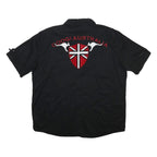 COOGI Mens Black & Red Shield Logo Cotton Shirt 4XL Big & Tall Casual