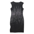 ROMAN Womens Black Bodycon Polyester Blend Sleeveless Knee Length UK 12