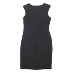 ROMAN Womens Black Bodycon Polyester Blend Sleeveless Knee Length UK 12