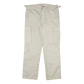 TEDDYS Mens Regular Beige Cotton Blend Trousers W34 L30 Cargo Pockets Zip