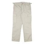TEDDYS Mens Regular Beige Cotton Blend Trousers W34 L30 Cargo Pockets Zip