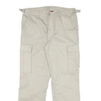 TEDDYS Mens Regular Beige Cotton Blend Trousers W34 L30 Cargo Pockets Zip