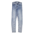 H&M Womens Slim Blue Denim Jeans Cotton Blend Zip W24 L29 Light Wash Skinny Fit