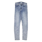 H&M Womens Slim Blue Denim Jeans Cotton Blend Zip W24 L29 Light Wash Skinny Fit