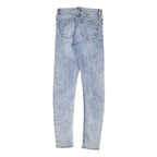 H&M Womens Slim Blue Denim Jeans Cotton Blend Zip W24 L29 Light Wash Skinny Fit