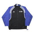 ADIDAS Mens Black & Blue TV Trub Sports Zip Jacket L Polyester Blend Track Top