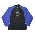 ADIDAS Mens Black & Blue TV Trub Sports Zip Jacket L Polyester Blend Track Top