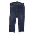 LEVI'S 502 Mens Jeans Blue Regular Straight Denim Medium W34 L26 Raw Hem