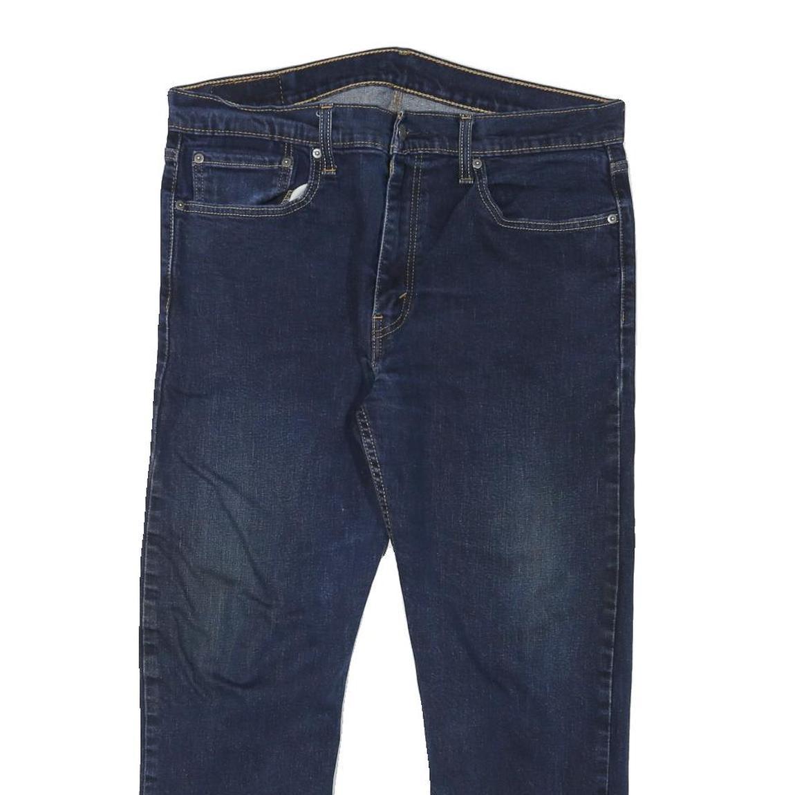 LEVI'S 502 Mens Jeans Blue Regular Straight Denim Medium W34 L26 Raw Hem