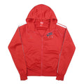 NIKE Mens Red Air Zip Hoodie Jacket M Polyester Blend Plain Sportswear