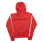 NIKE Mens Red Air Zip Hoodie Jacket M Polyester Blend Plain Sportswear