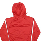 NIKE Mens Red Air Zip Hoodie Jacket M Polyester Blend Plain Sportswear