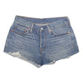 LEVI'S Womens Shorts Blue Denim Cut-Off S W26 Raw Hem Casual Summer