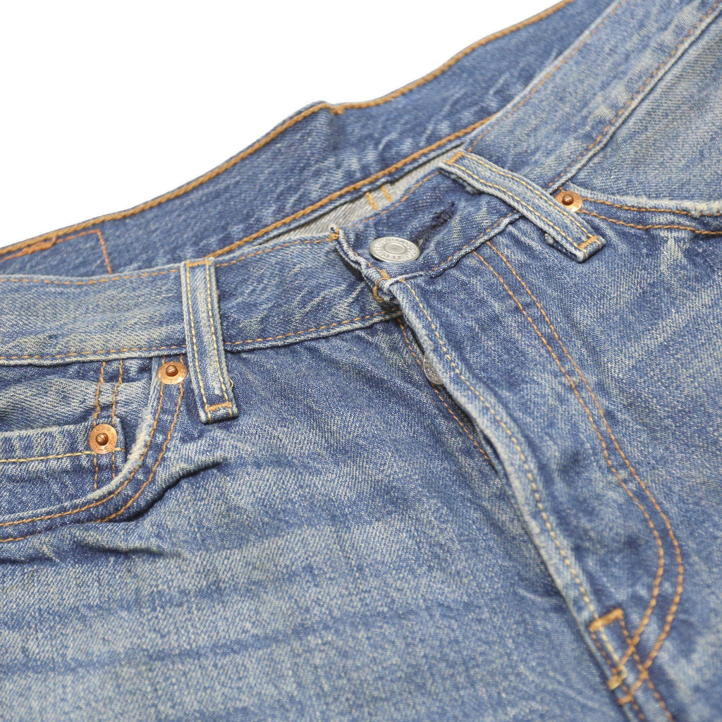 LEVI'S Womens Shorts Blue Denim Cut-Off S W26 Raw Hem Casual Summer
