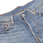 LEVI'S Womens Shorts Blue Denim Cut-Off S W26 Raw Hem Casual Summer