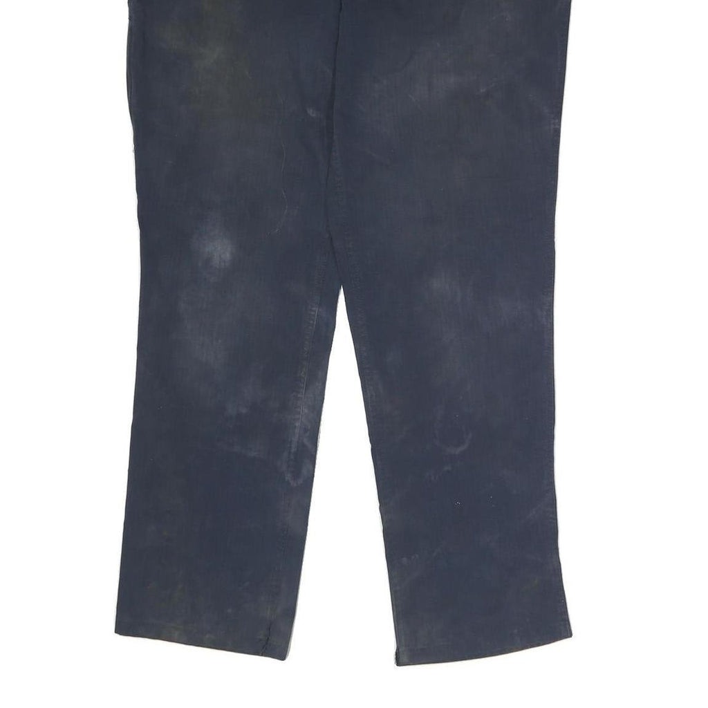 CARHARTT Mens Cotton Blend Navy Relaxed Straight Leg Trousers W36 L32 Workwear
