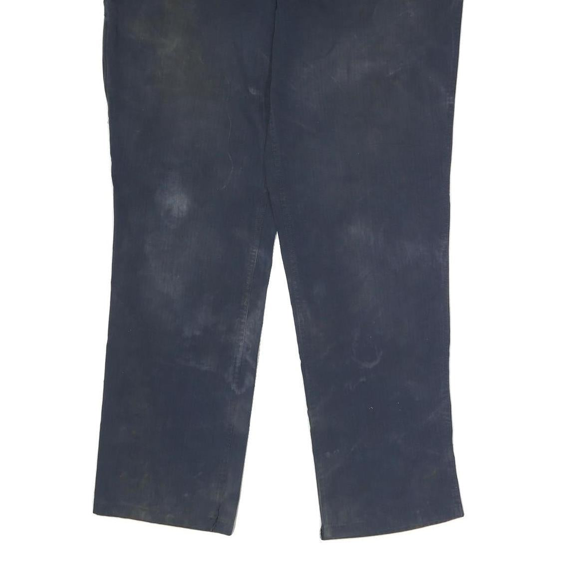 CARHARTT Mens Cotton Blend Navy Relaxed Straight Leg Trousers W36 L32 Workwear