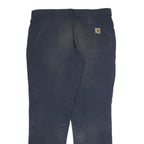 CARHARTT Mens Cotton Blend Navy Relaxed Straight Leg Trousers W36 L32 Workwear