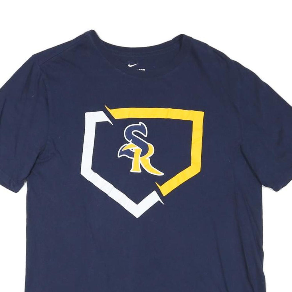 NIKE Mens Blue SR Graphic T-Shirt M Short Sleeve Crew Neck Casual