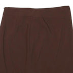 KENZO Womens Brown Wool Straight Knee Length Skirt L Classic Elegant Fit