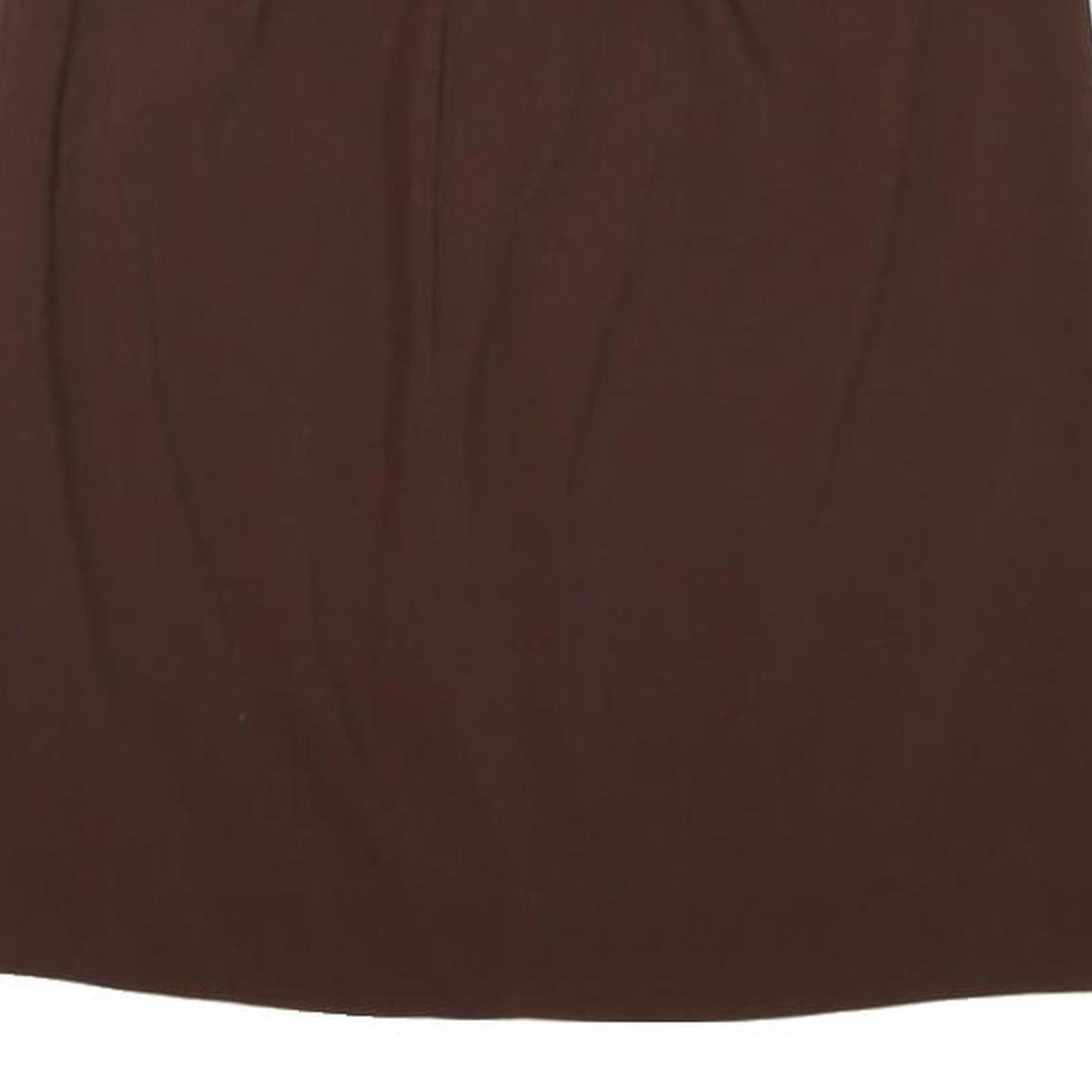 KENZO Womens Brown Wool Straight Knee Length Skirt L Classic Elegant Fit