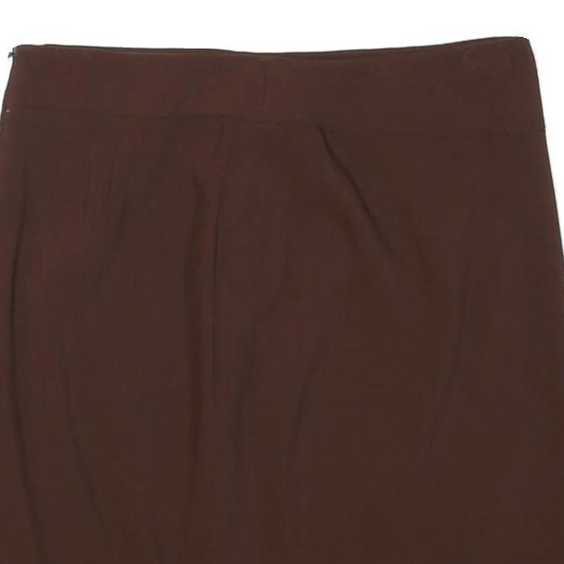 KENZO Womens Brown Wool Straight Knee Length Skirt L Classic Elegant Fit