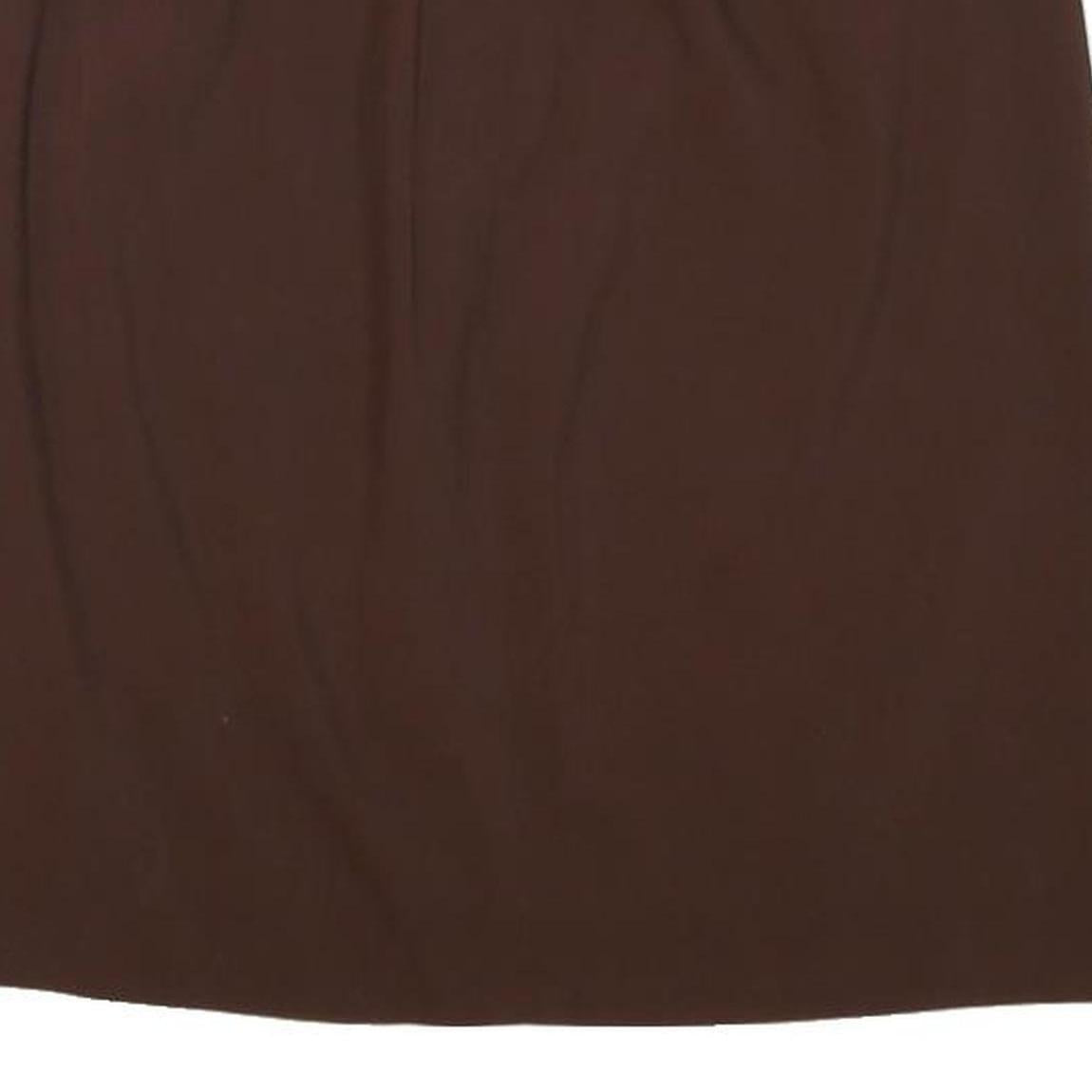 KENZO Womens Brown Wool Straight Knee Length Skirt L Classic Elegant Fit