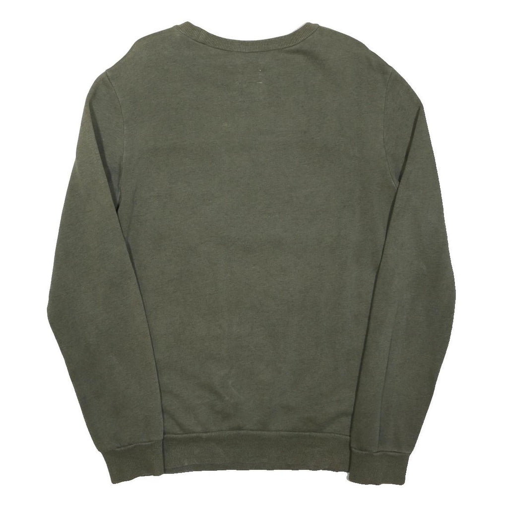 DIESEL Mens Green Cotton Blend Crew Neck M Tiger Graphic Sweatshirt