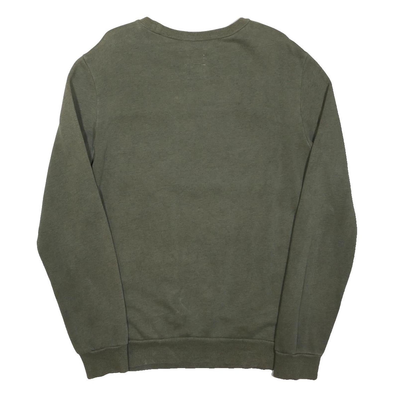 DIESEL Mens Green Cotton Blend Crew Neck M Tiger Graphic Sweatshirt