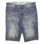 TOM TAILOR Mens Denim Blue Casual Shorts 2XL W42 Cotton Blend Relaxed Fit