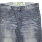 TOM TAILOR Mens Denim Blue Casual Shorts 2XL W42 Cotton Blend Relaxed Fit