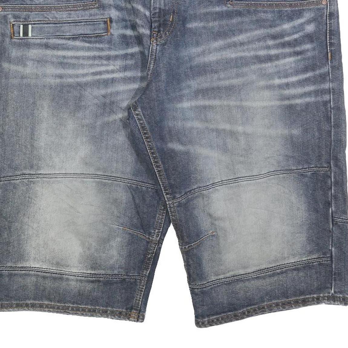 TOM TAILOR Mens Denim Blue Casual Shorts 2XL W42 Cotton Blend Relaxed Fit