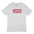 LEVI'S Mens Grey Red Logo Classic T-Shirt M Short Sleeve Crew Neck Cotton Blend