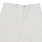 CHEROKEE Womens White Cotton Blend Straight Knee Length Woven Skirt UK 12 Casual