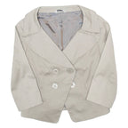 PIU & PIU Womens Blazer Jacket Beige S