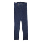 LEVI'S Womens Slim Denim Jeans Blue Slate Cotton Blend W27 L31 Skinny Zip