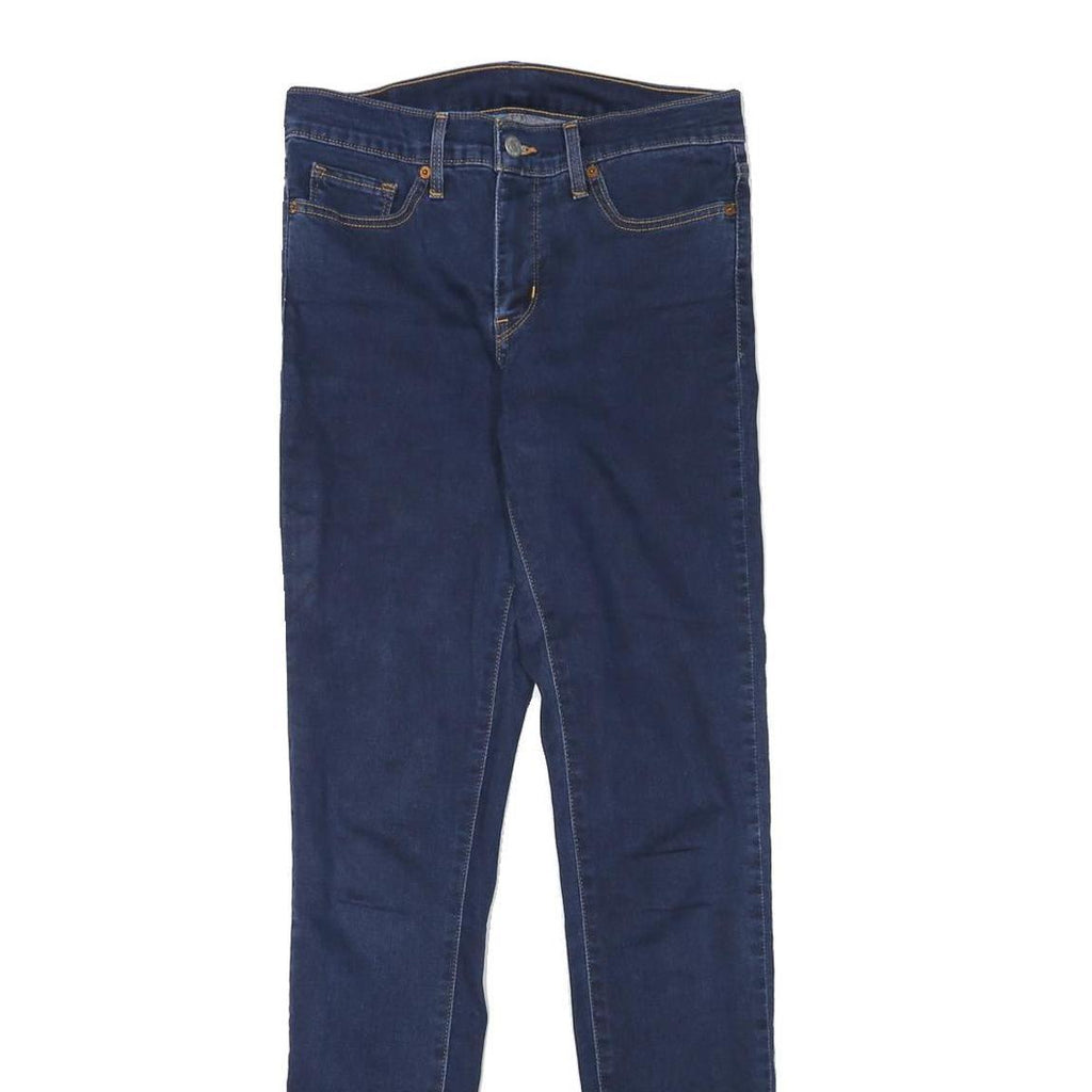 LEVI'S Womens Slim Denim Jeans Blue Slate Cotton Blend W27 L31 Skinny Zip