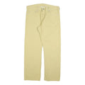 LEVI'S Mens Regular Beige Cotton Blend Trousers W36 L30 Classic Zip Pockets