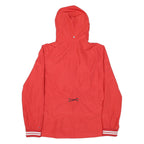 TOMMY HILFIGER Womens Red Outdoor Zip Hooded Jacket S Polyester Blend Plain