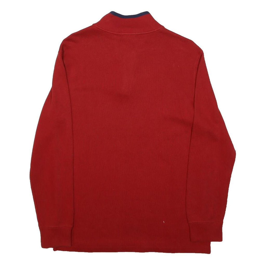 POLO RALPH LAUREN Mens Red Crew Neck Plain Basic Knit Jumper M Cotton
