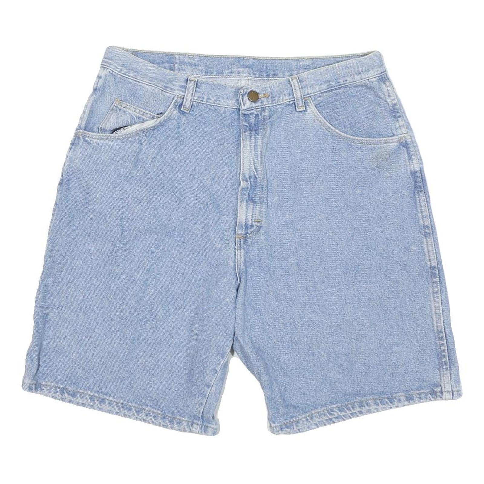WRANGLER Mens Shorts Blue Denim Casual L W36 Classic Fit Summer