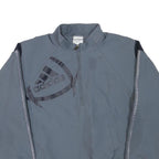 ADIDAS Mens Grey Classic Jacket M Polyester Blend Zip Logo Track Sports