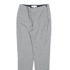 REISS Womens Slim Grey Polyester Blend Trousers W26 L28 Zip Closure Plain