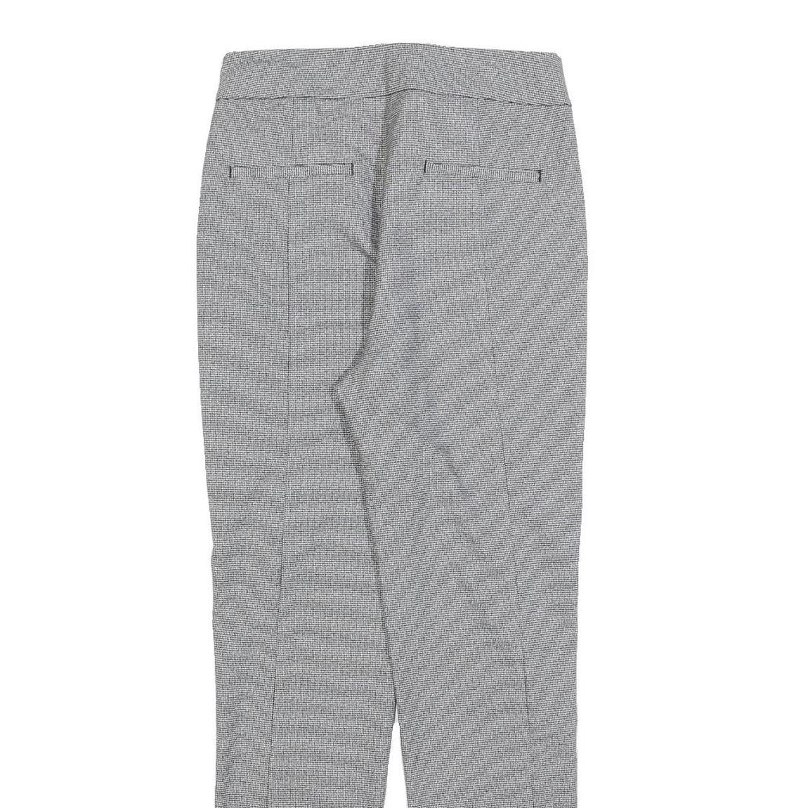 REISS Womens Slim Grey Polyester Blend Trousers W26 L28 Zip Closure Plain