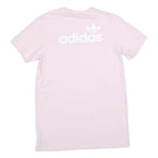 ADIDAS Womens Pink Cotton Blend T-Shirt Dress Plain Short Sleeve UK 8 Casual