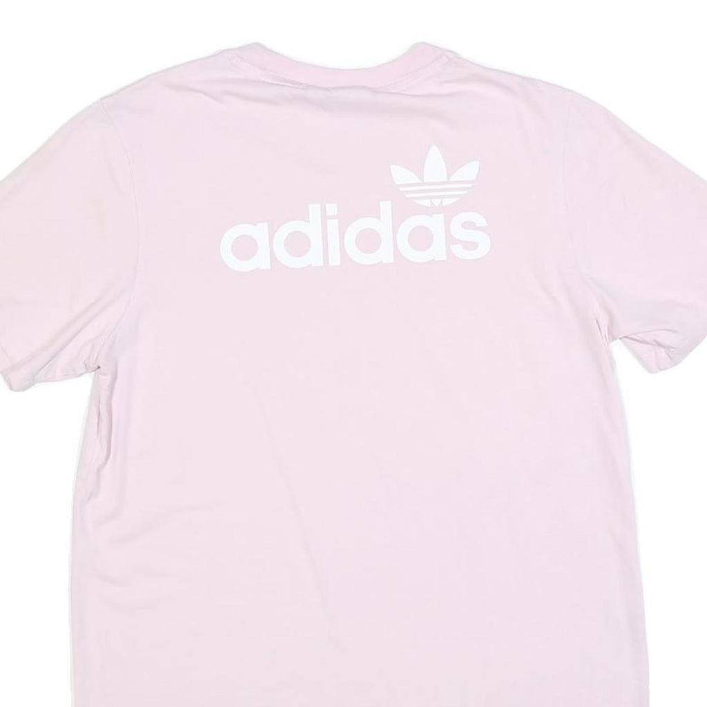 ADIDAS Womens Pink Cotton Blend T-Shirt Dress Plain Short Sleeve UK 8 Casual