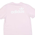 ADIDAS Womens Pink Cotton Blend T-Shirt Dress Plain Short Sleeve UK 8 Casual